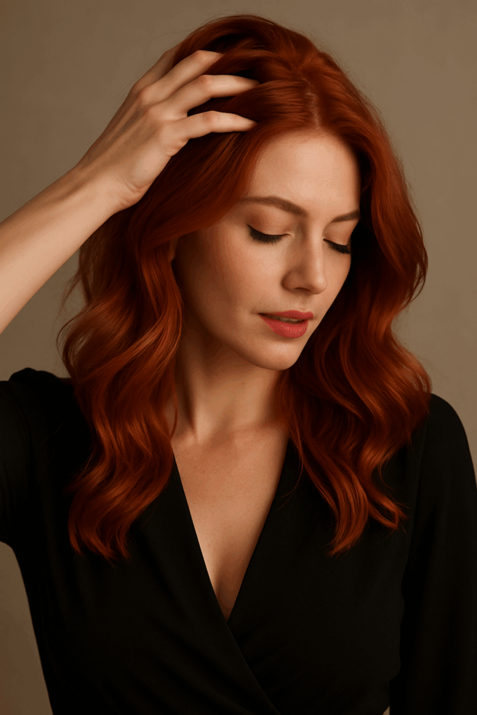 Frau mit vollem Haar